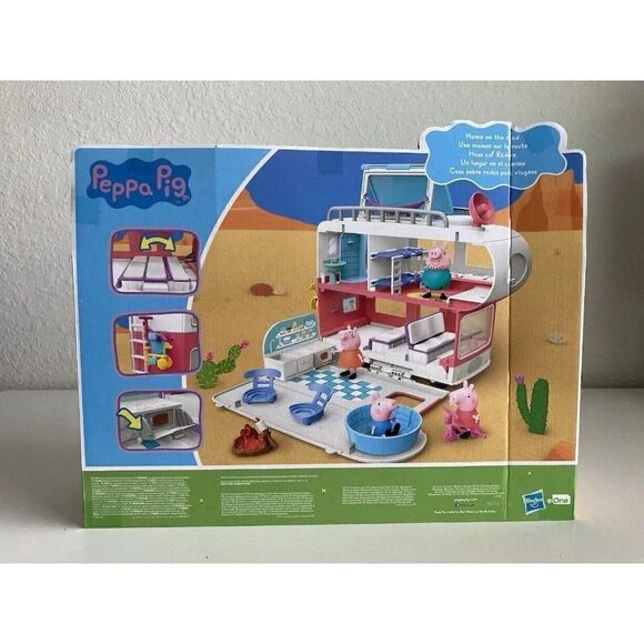 Peppa Pig Peppa’s Family MOTORHOME Vehicle To RV Playset With 4 Figures NEW - Picture 9 of 12